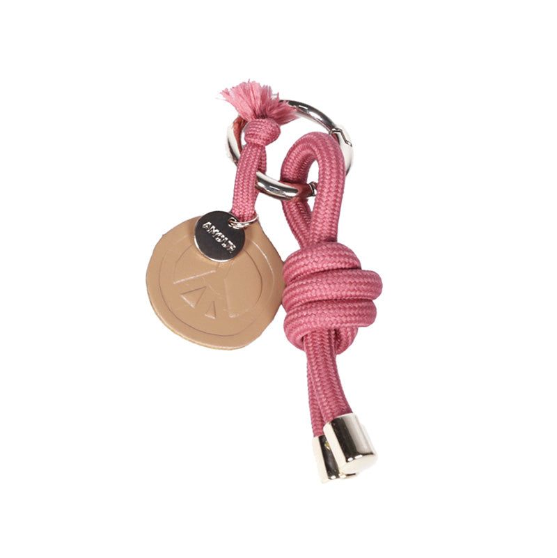 Rope Knot Key Ring Uni Rose Pink