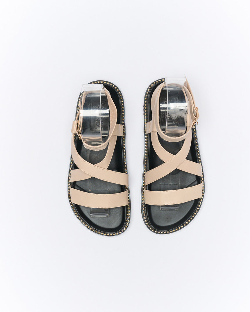 Presly Leather Sandal Oyster