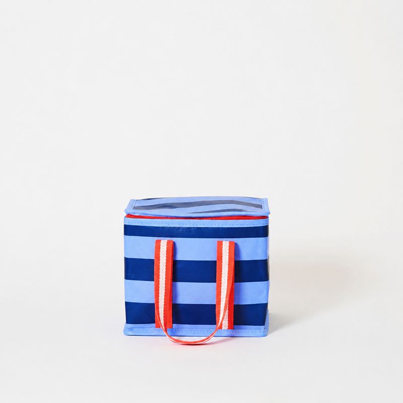 Mini Insulated Tote Blue Stripe