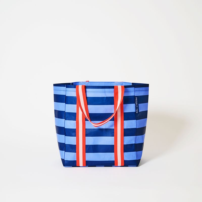 Shopper Tote Blue Stripe