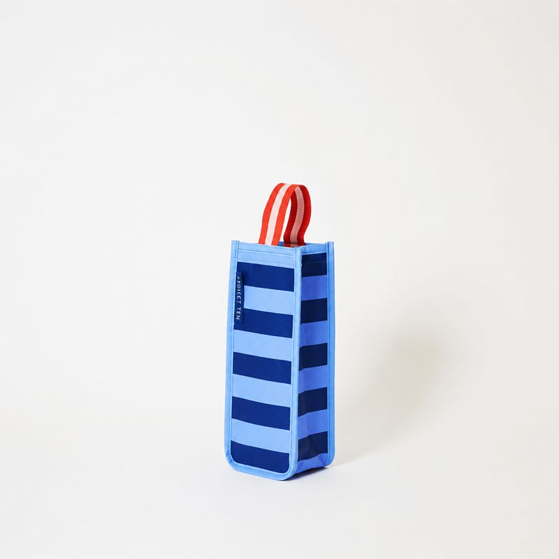 Wine Bag Blue Stripe
