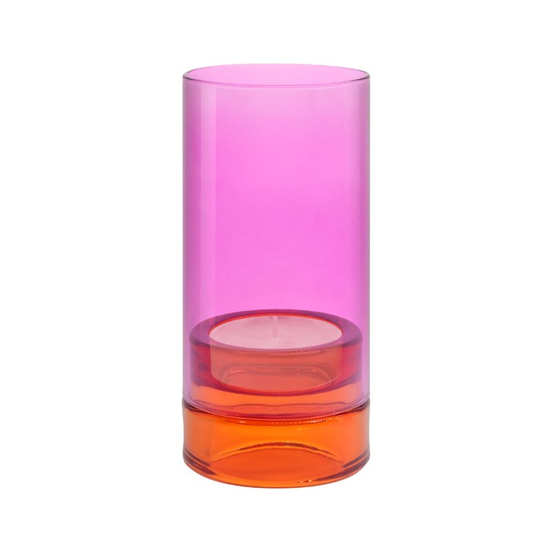 Lys Glass Lantern Pink