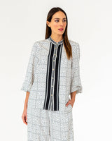Rosa Blouse Geo Grid