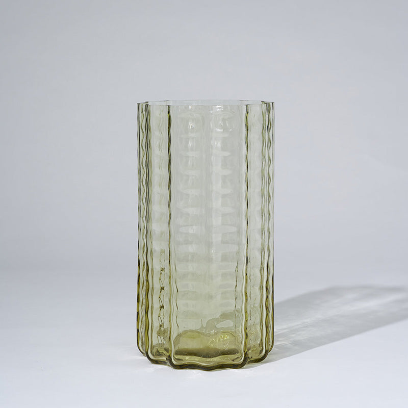 Jelly Glass Vase Honey Large