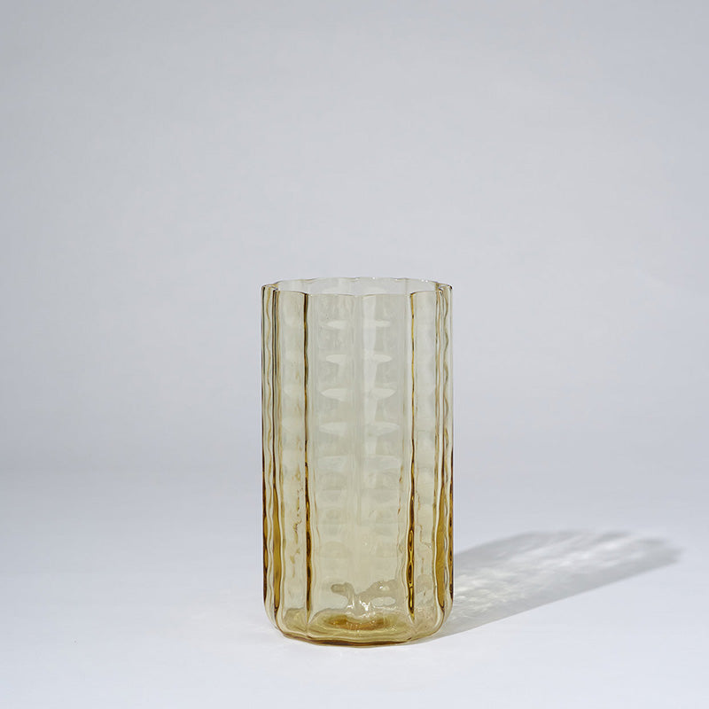 Jelly Glass Vase Honey Medium