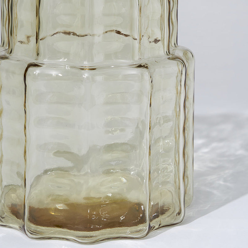 Jelly Glass Vase Squat Honey