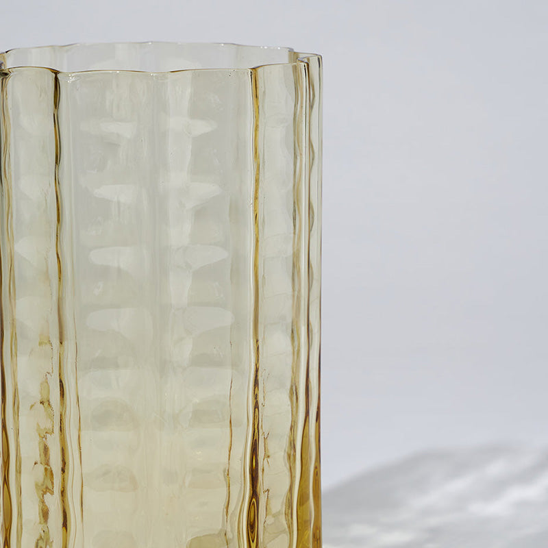 Jelly Glass Vase Honey Medium