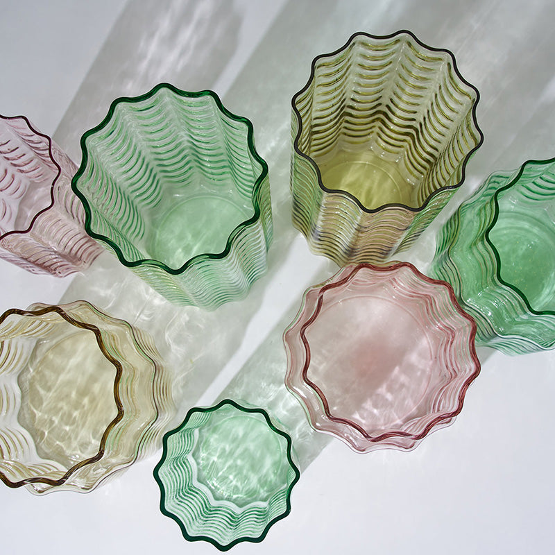 Jelly Glass Vase Honey Medium