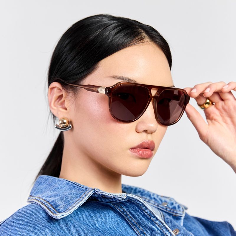 Marlo Sunglasses Sheer Brown