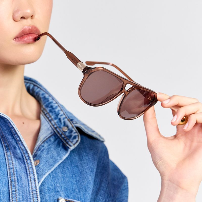 Marlo Sunglasses Sheer Brown