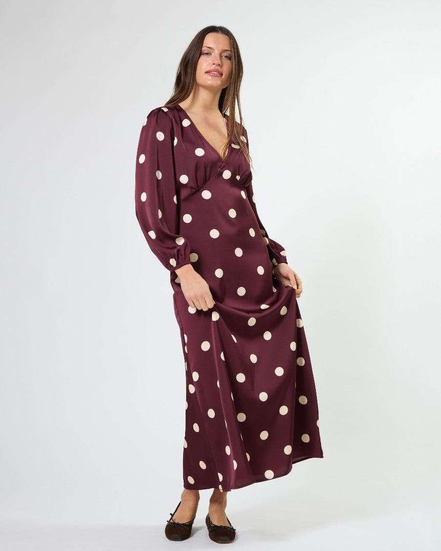 Sloane Dress Wine Drop