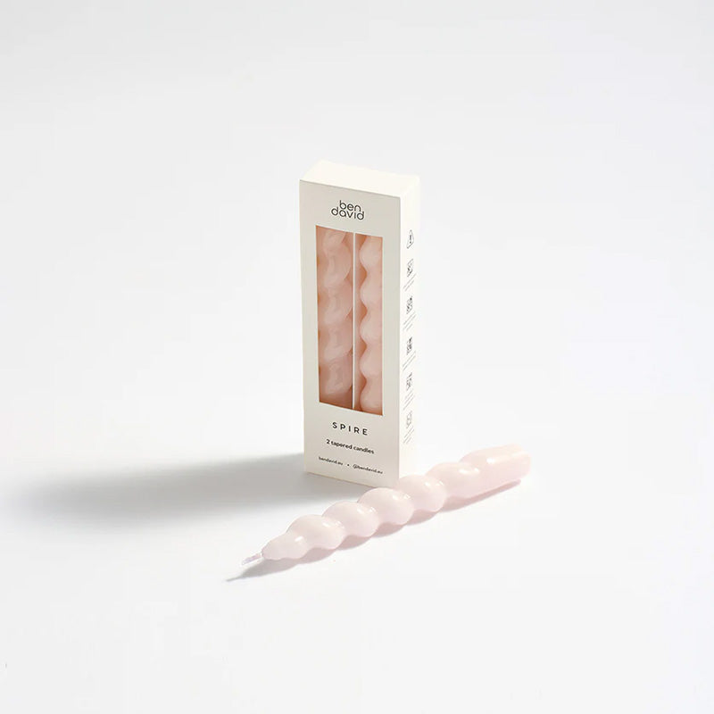 Spire Candle  Lilac Pair