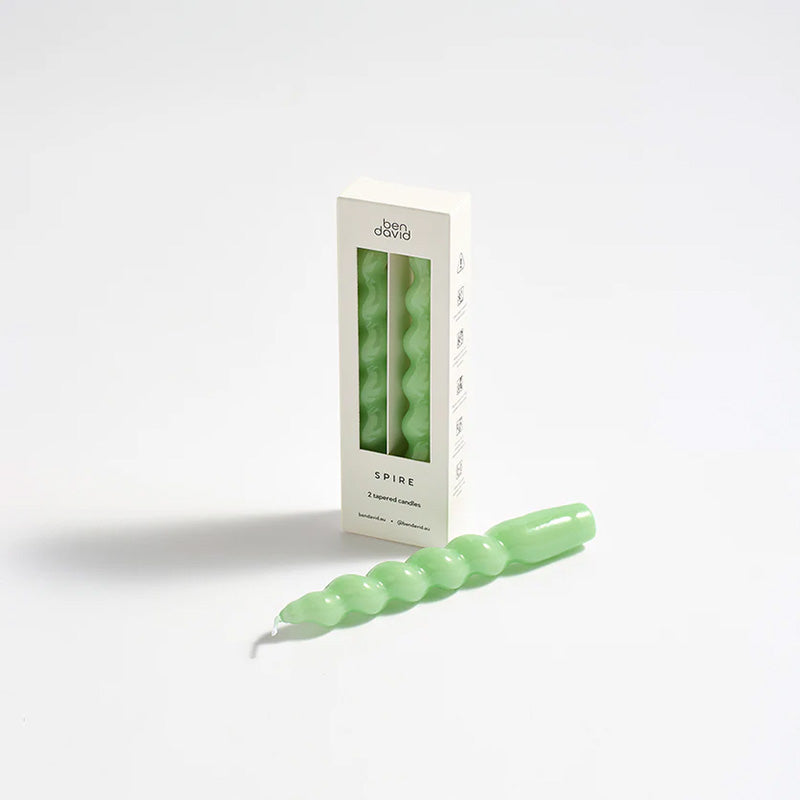 Spire Candle Sage Pair