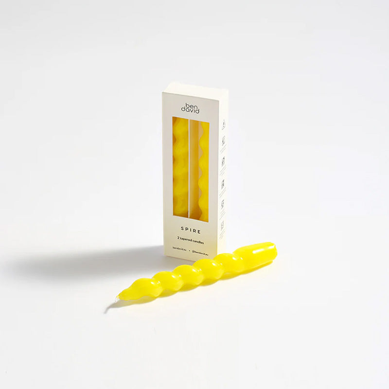 Spire Candle Yellow Pair