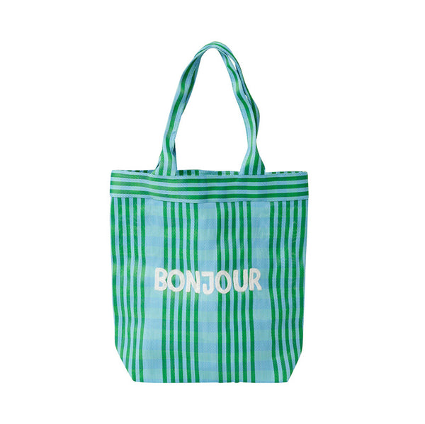 Bonjour Tote Bag Green/Blue
