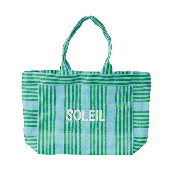 Soleil Large Tote Bag Green/Blue