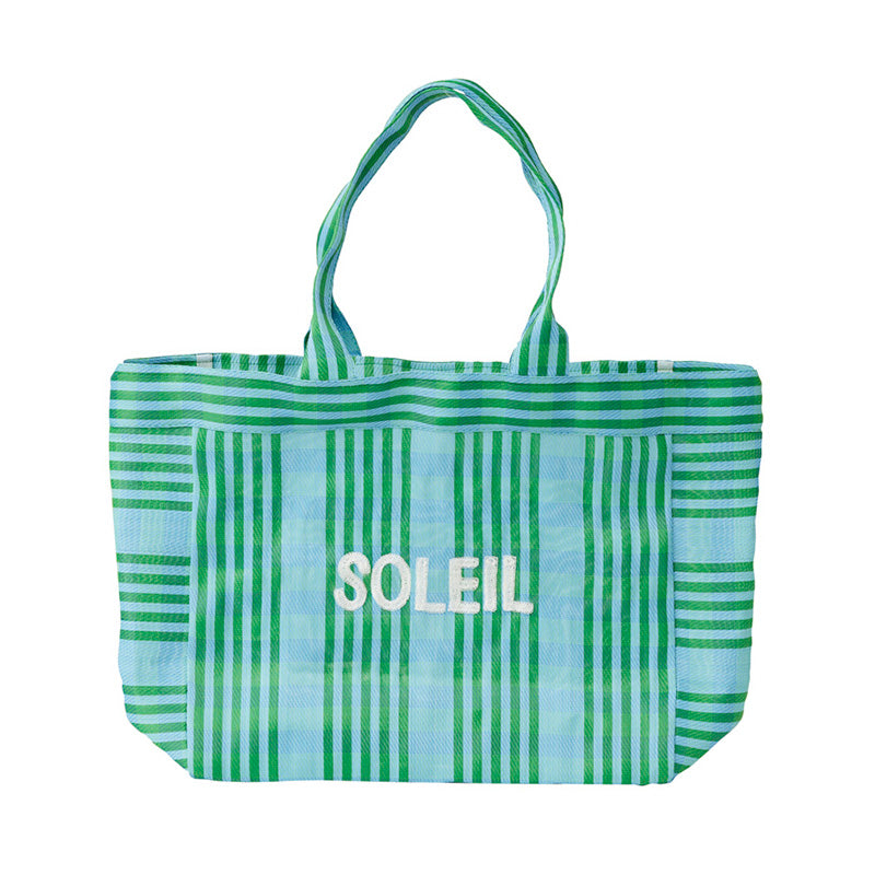 Soleil Large Tote Bag Green/Blue