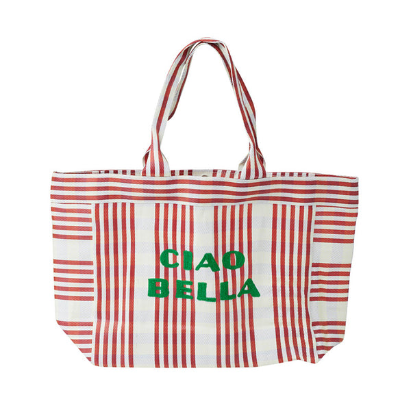 Ciao Bella Large Tote Bag Red/White