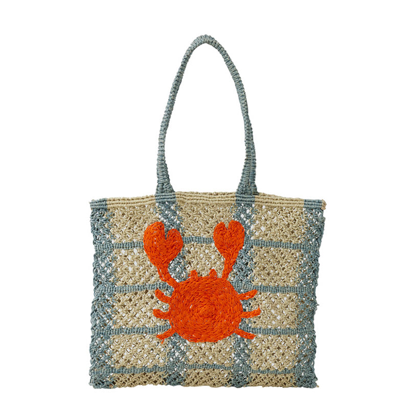 Crab Jute Tote Bag