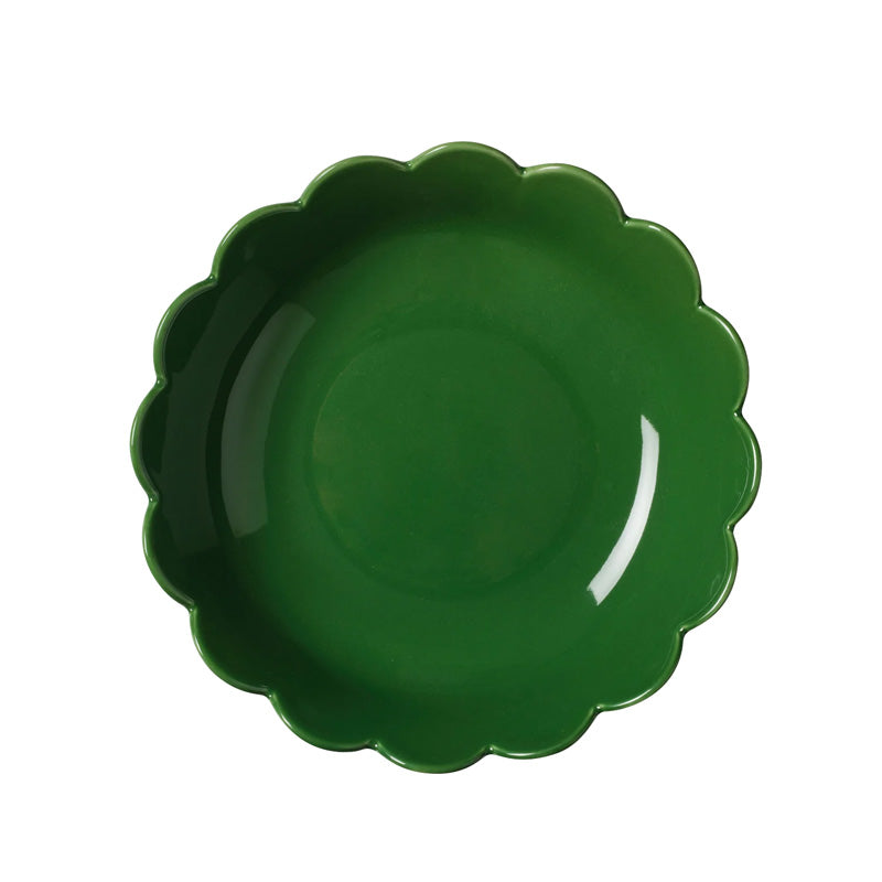Green Scallop Large Bowl