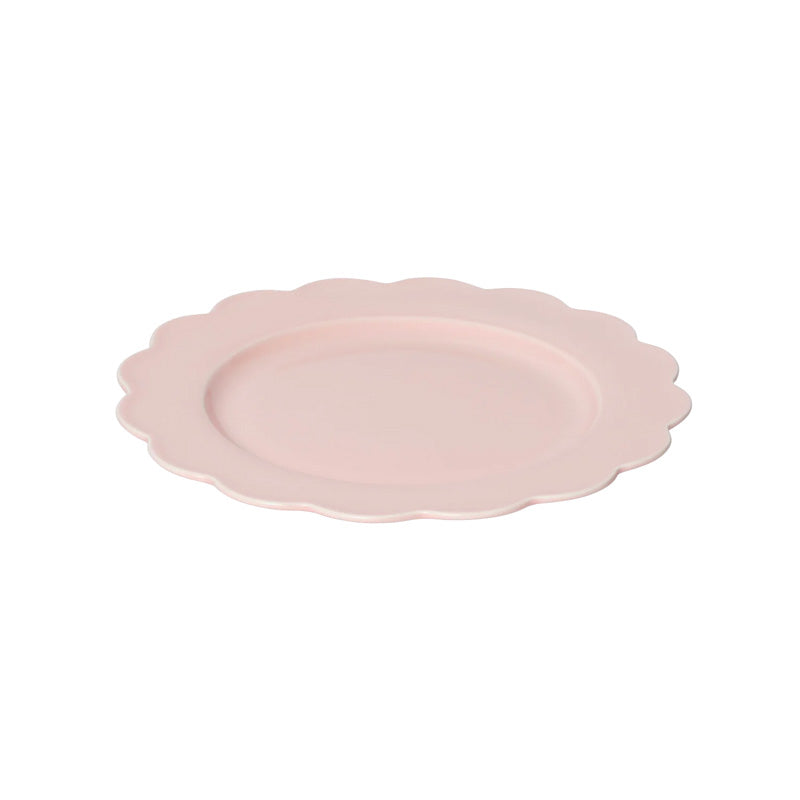 Pink Scallop Dinner Plate