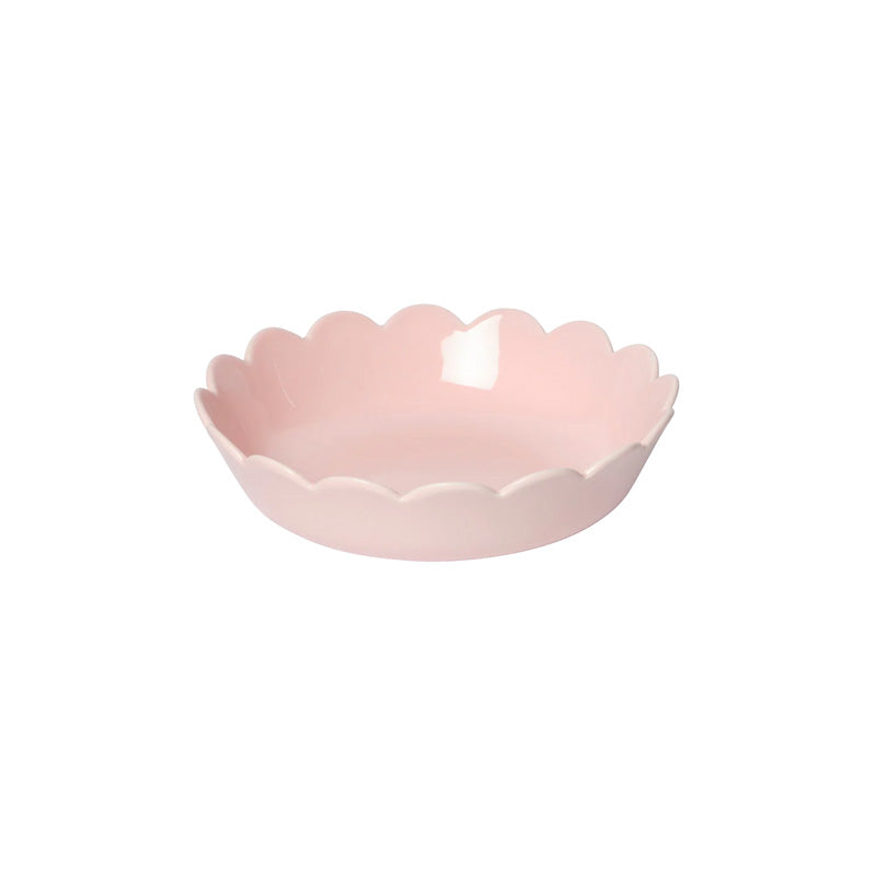 Pink Scallop Large Bowl