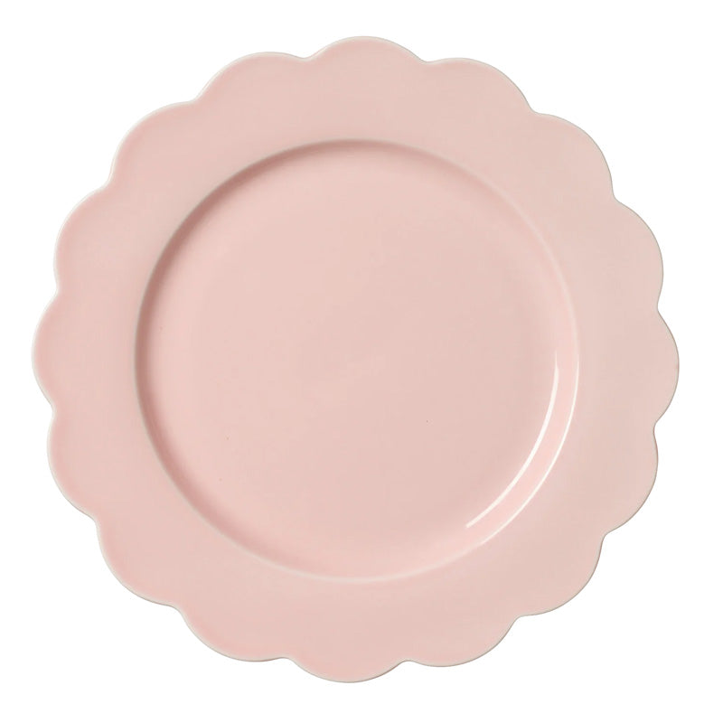 Pink Scallop Dinner Plate
