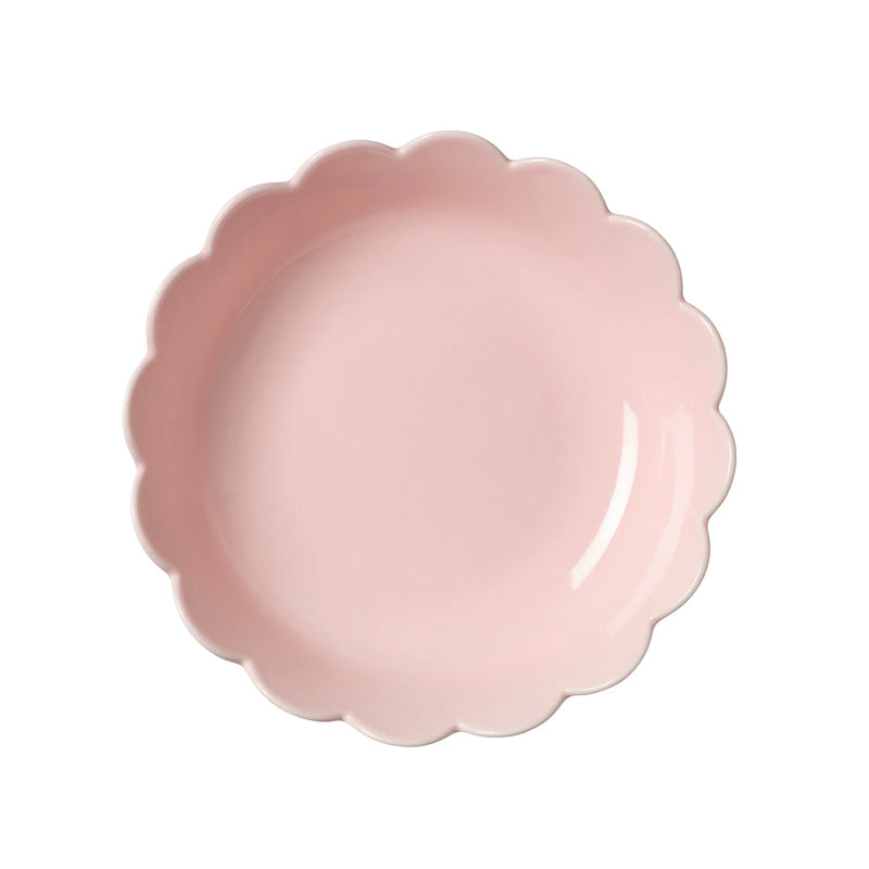 Pink Scallop Large Bowl