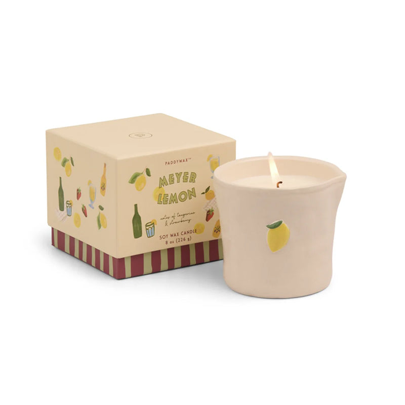 Bistro Lemon Embossed Candle