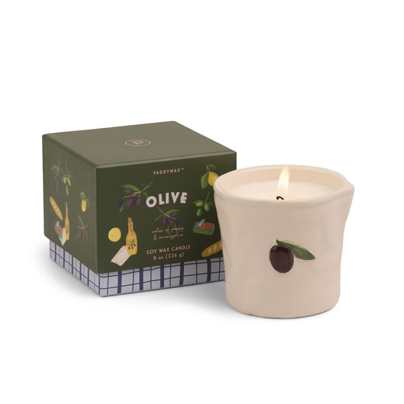Bistro Fig & Olive Embossed Candle