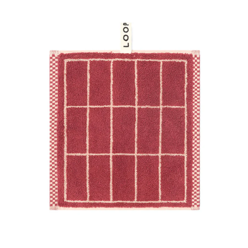 Face Washer Ruby/Almond Blush Tile