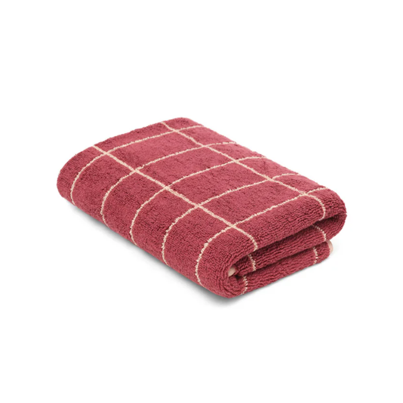 Hand Towel Ruby/Almond Blush Tile