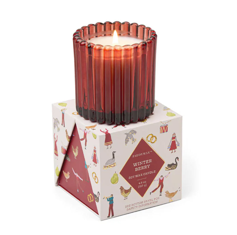 Holiday Glass Candle Winter Berry