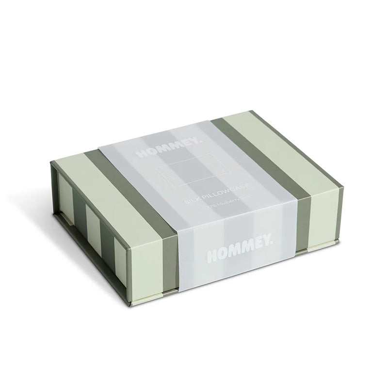 Silk Pillowcase Wasabi Stripes