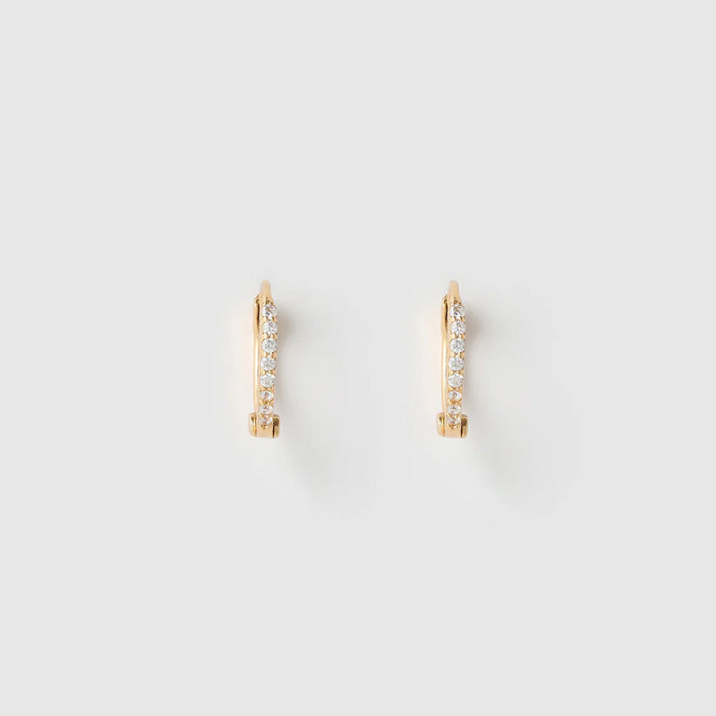 JR Tabitha Gold Huggie Earrings Midi