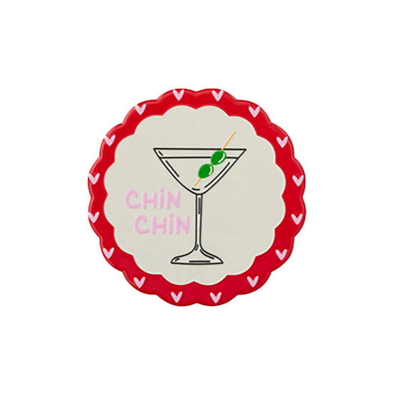 Cocktail Ceramic Coaster Chin Chin