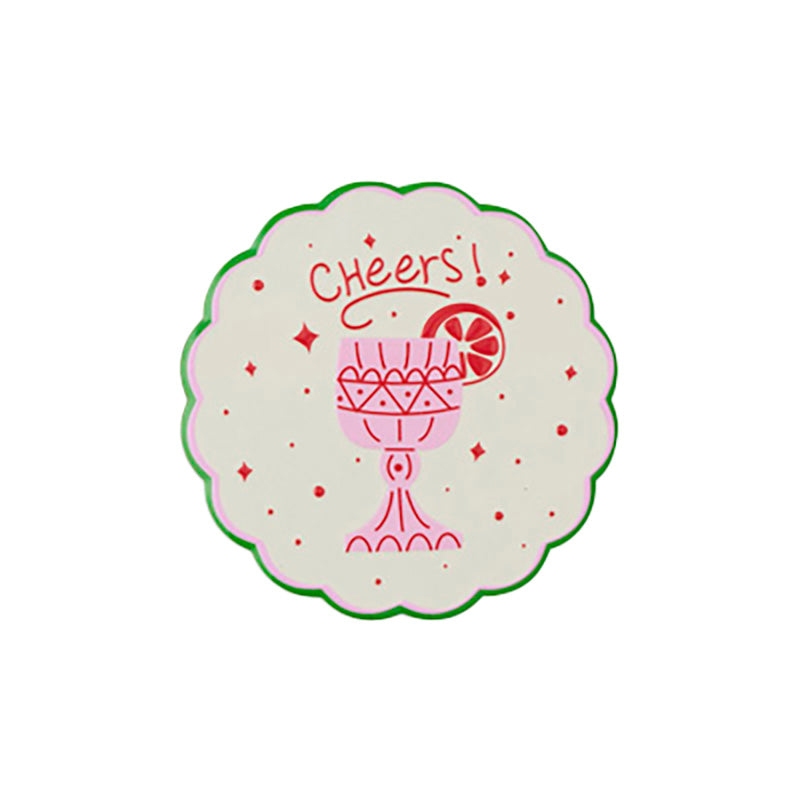 Cocktail Ceramic Coaster Cheers