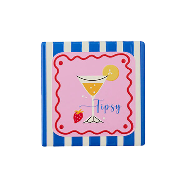 Cocktail Ceramic Coaster Tipsy