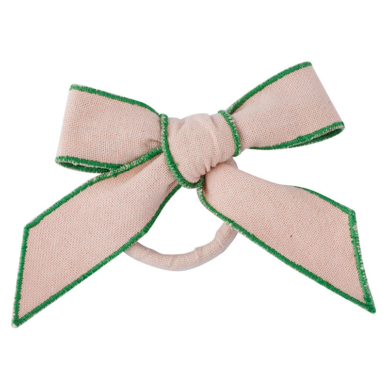 Milla Bow Napkin Ring Pink/Emerald