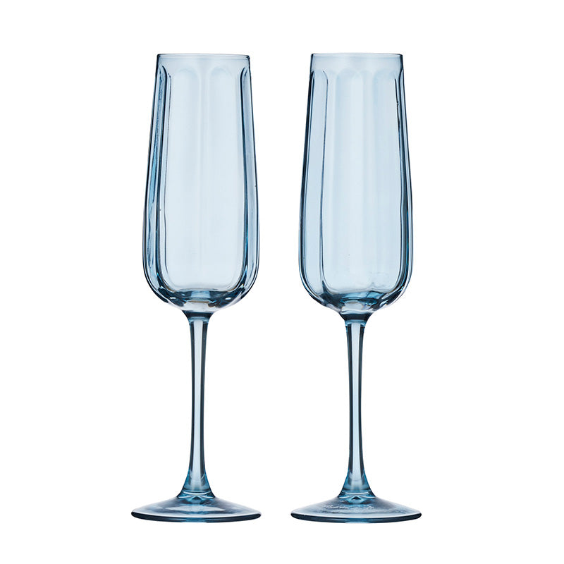 Studio Glass Flutes Denim Set of 2