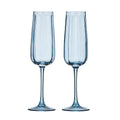 Studio Glass Flutes Denim Set of 2
