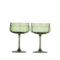 Studio Glass Coupes Olive Set of 2