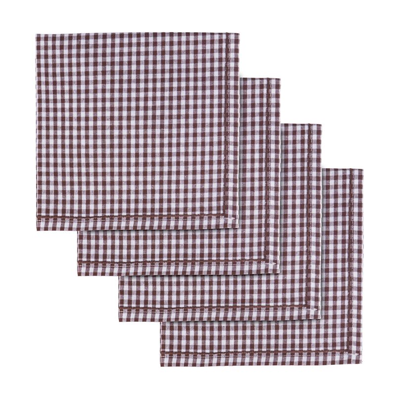 Laredo Cotton Napkins Set of 4 Cocoa Check