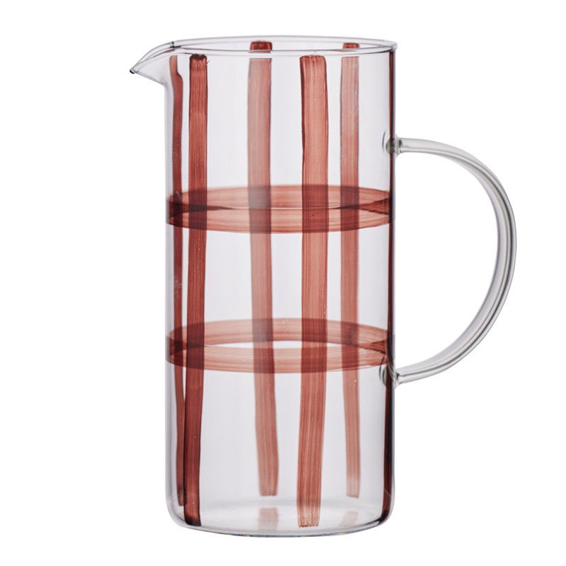 Max Check Glass Jug Chocolate
