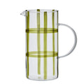 Max Check Glass Jug Olive Green