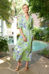 Taylor Sundance Ankle Dress Green