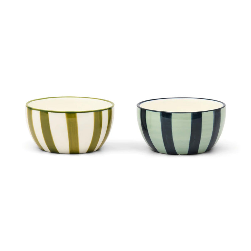 Bella Set of 2 Dipping Bowls Green + Blue