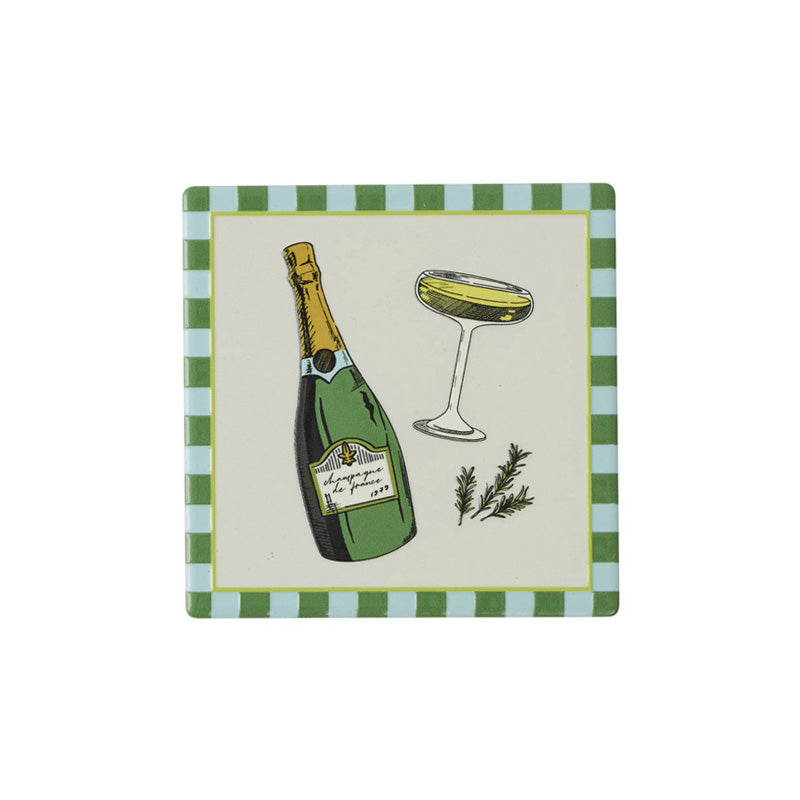 Gimlet Ceramic Coaster Champagne