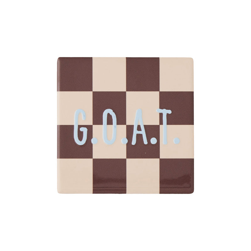 Moniker Ceramic Coaster G.O.A.T.