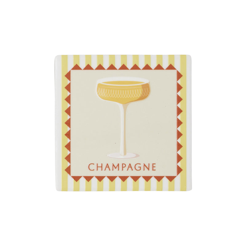 Aperitif Ceramic Coaster Champagne